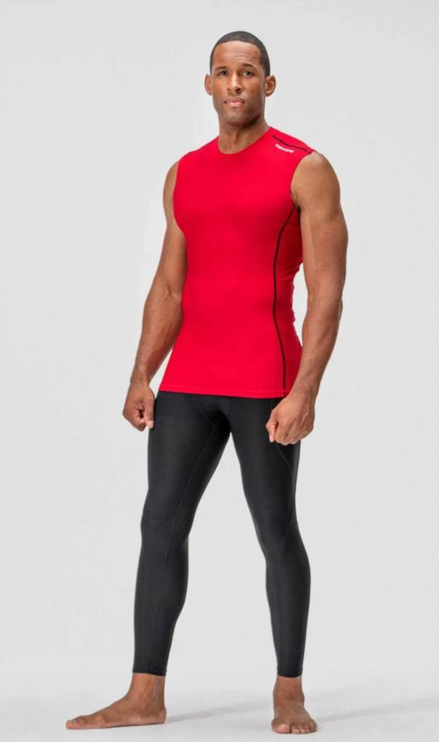 DEVOPS Men's 3-Pack Sleeveless Compression Shirts for Athletic Performance & Workout