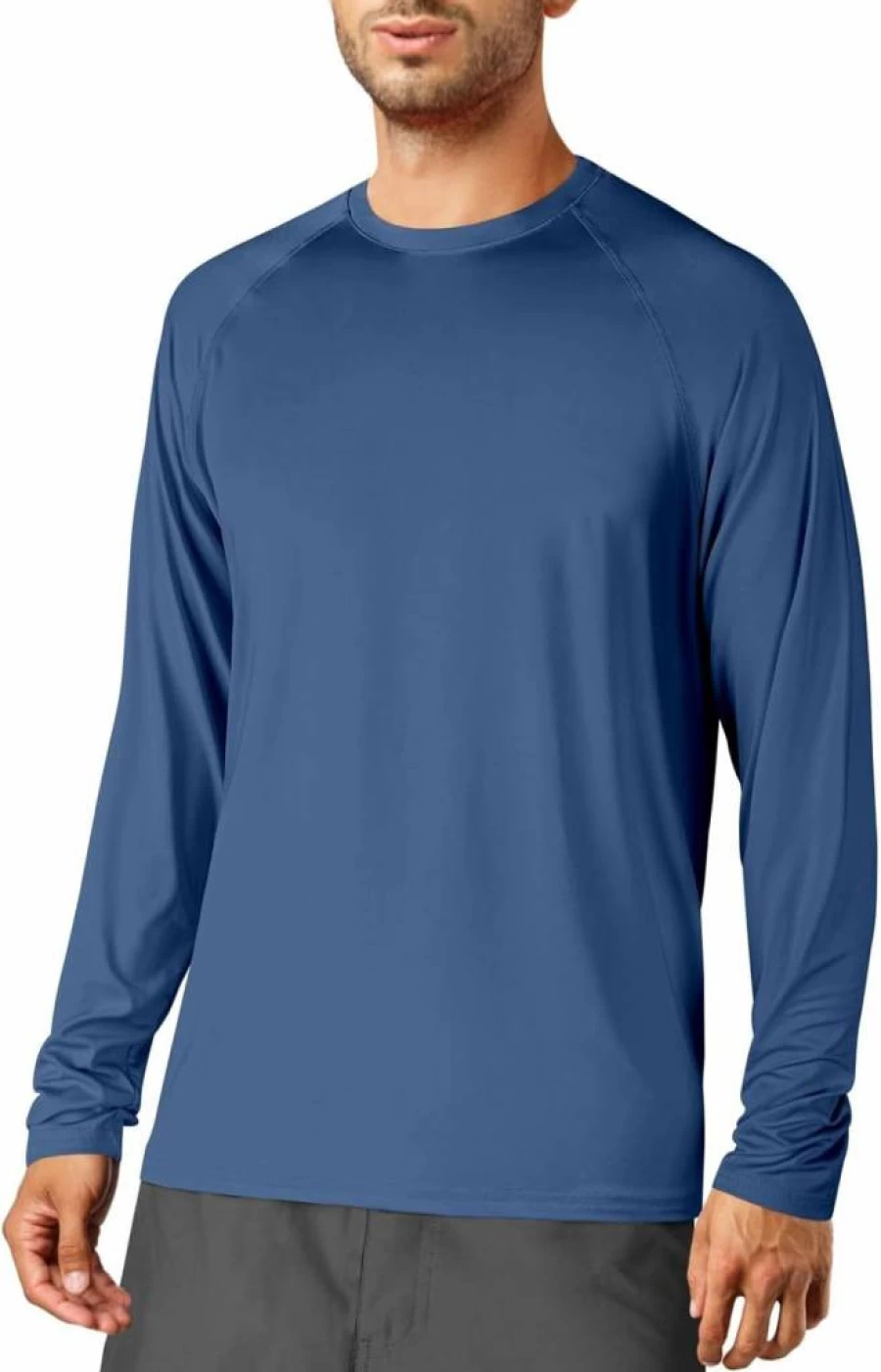 JumGear Men's UPF 50+ Rash Guard Long Sleeve Sun Protection Shirt - Quick Dry Lightweight UV Swim & Fishing Shirt