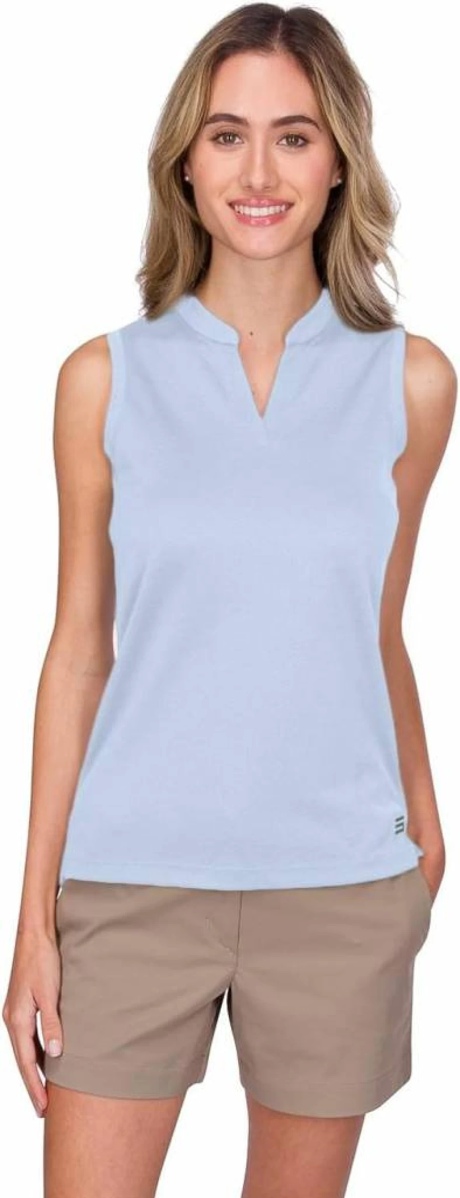 Three Sixty Six Women's Sleeveless Golf Polo Shirt - Quick Dry, 4-Way Stretch & UV Protection Activewear Top