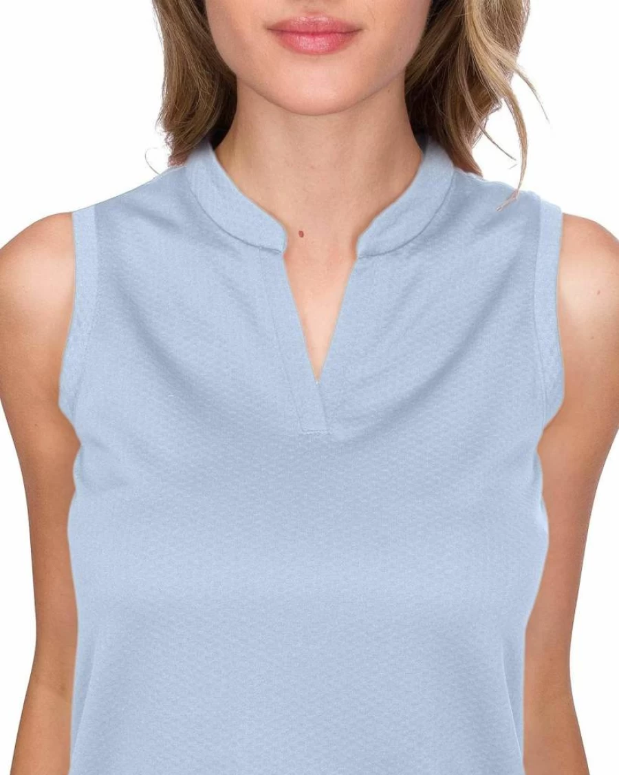 Three Sixty Six Women's Sleeveless Golf Polo Shirt - Quick Dry, 4-Way Stretch & UV Protection Activewear Top