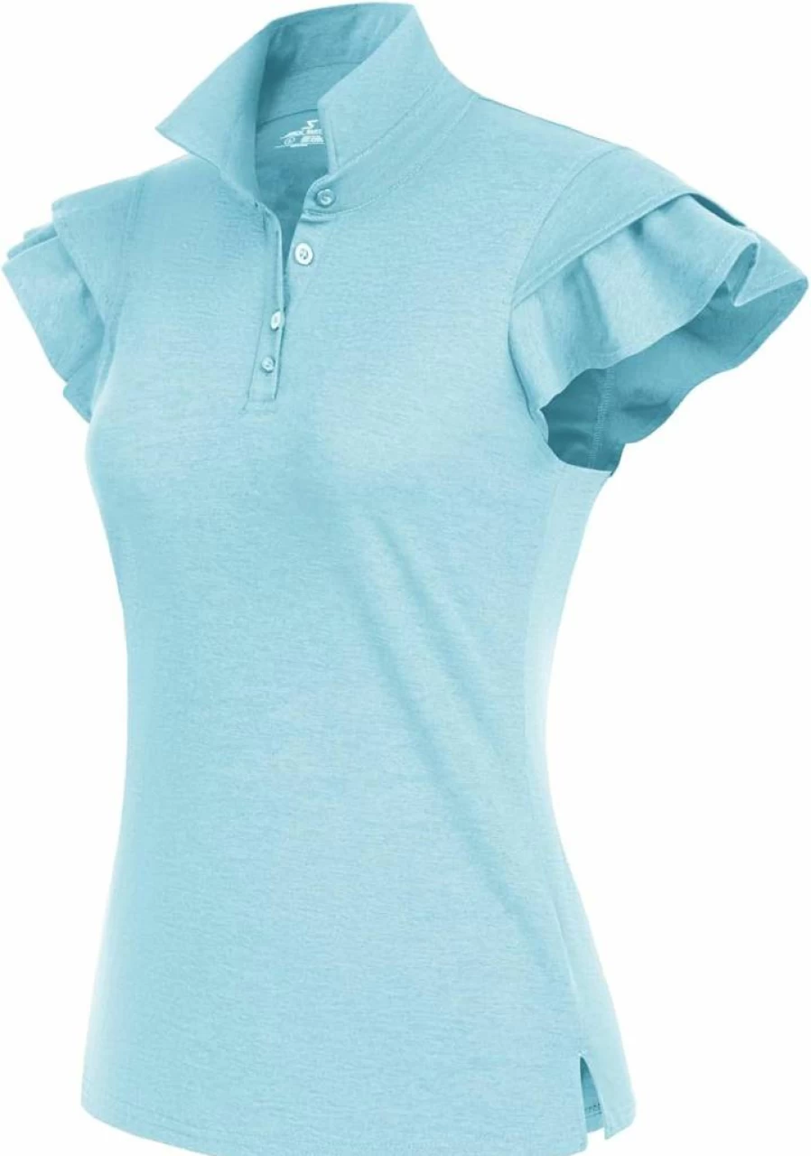 JACK SMITH Women's Lightweight Golf Polo Shirt - Moisture Wicking Sleeveless Athletic Top for Tennis & Sports