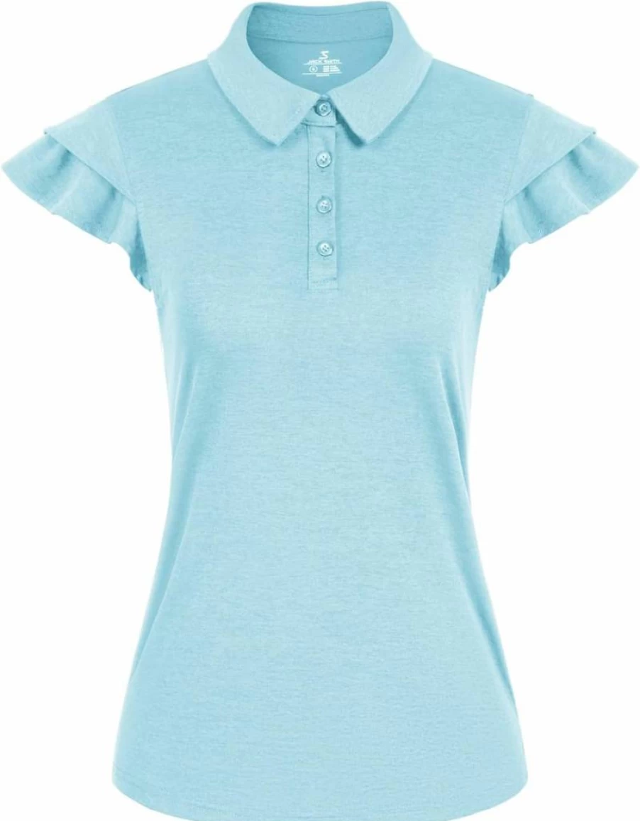 JACK SMITH Women's Lightweight Golf Polo Shirt - Moisture Wicking Sleeveless Athletic Top for Tennis & Sports