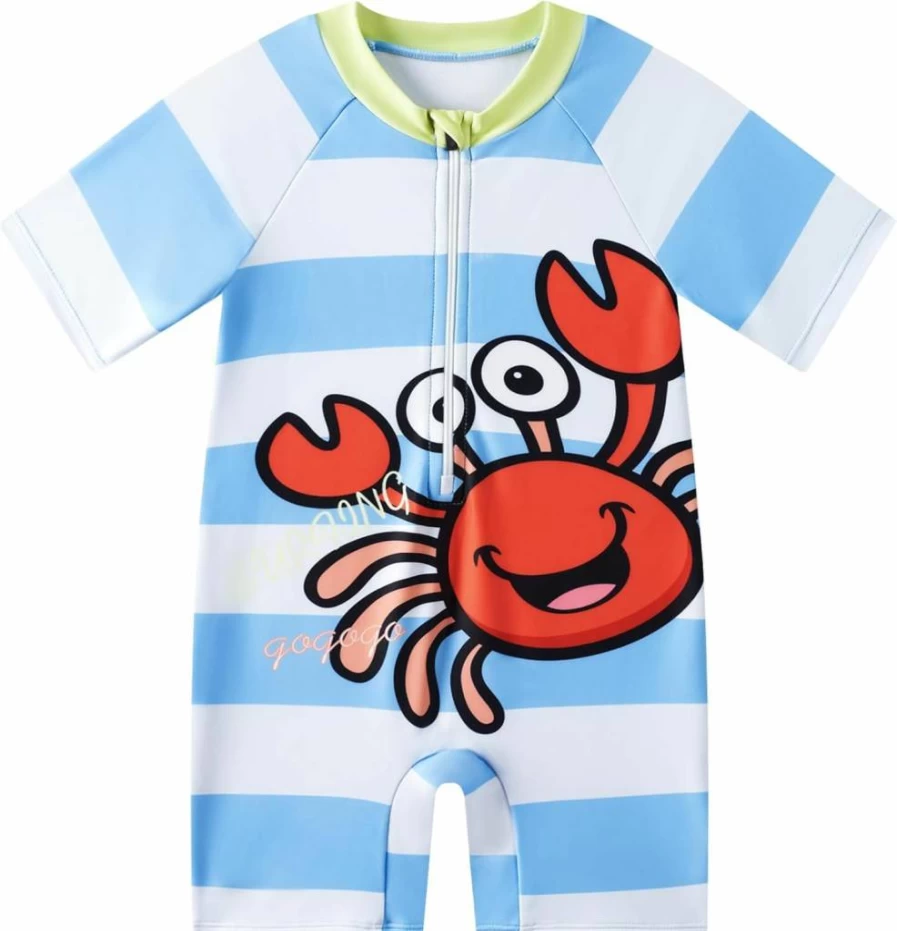 Angel Season Baby Rash Guard Swimsuits for Boys & Girls - UV Protection One-Piece Swimwear for Toddlers 3-24 Months