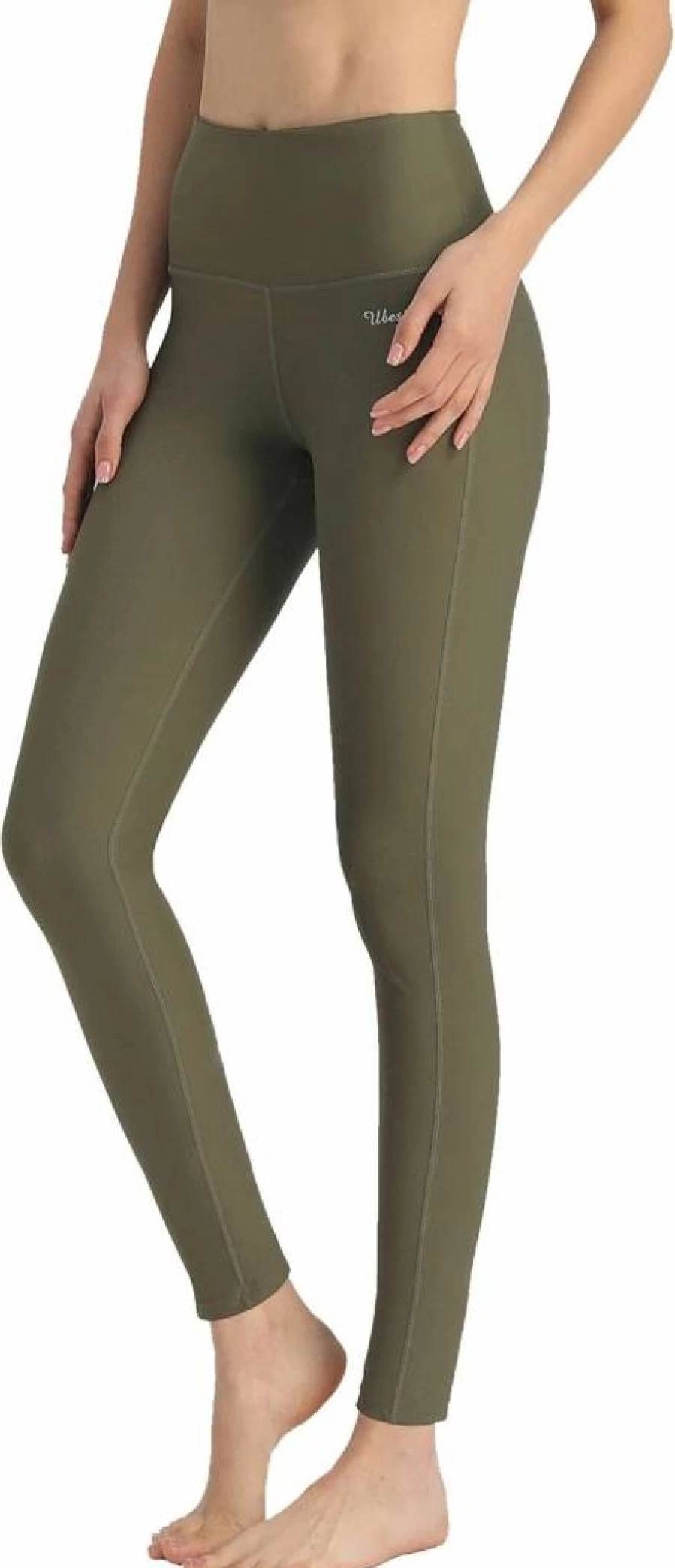 Ubestyle UPF 50+ High Waist Women's Swim Leggings - Sun Protective Swim Tights & Rash Guard Pants for Beach & Pool