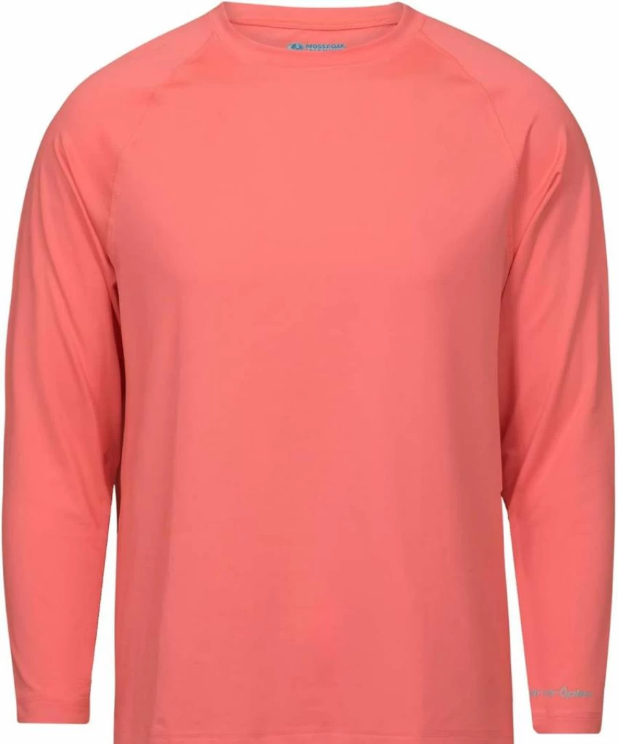 Mossy Oak Men's UV Protection Long Sleeve Sun Shirt for Outdoor Activities