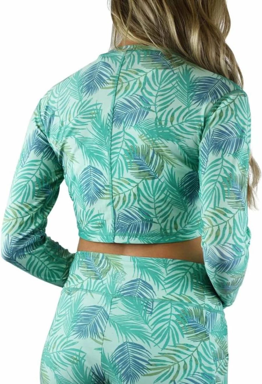 UV SKINZ Women's UPF 50+ Cropped Zip-Front Rash Guard - Quick Dry Long Sleeve Swim Jacket for Sun Protection