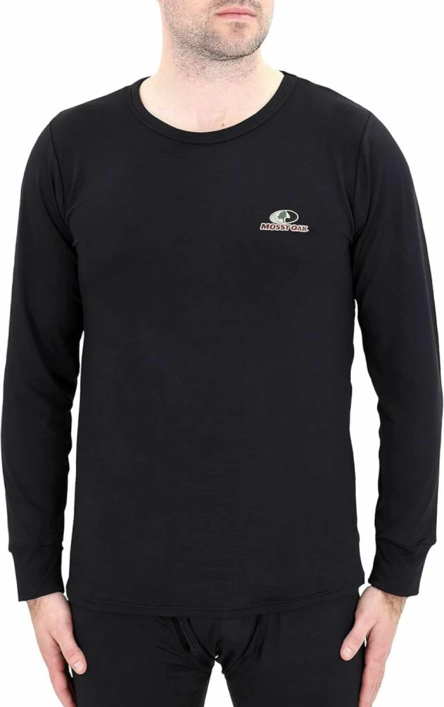 Mossy Oak Men's Active Base Layer Top - Moisture-Wicking Thermal Shirt for Hunting & Outdoor Activities