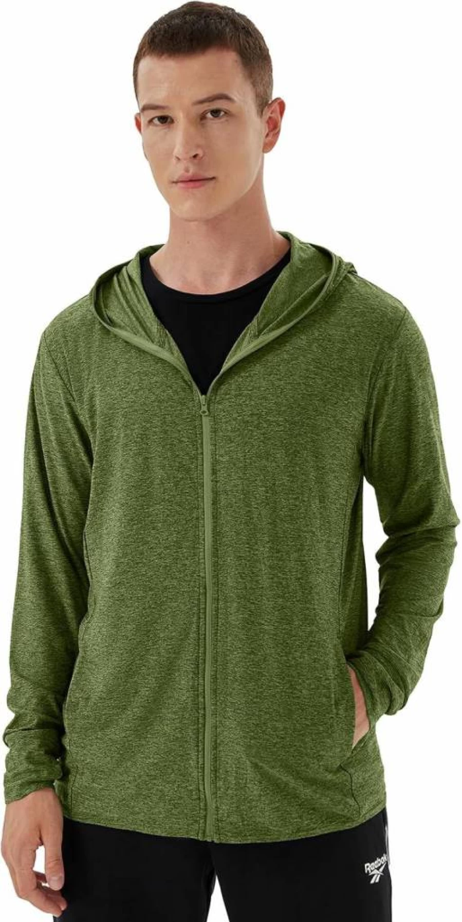 Corna Men's Lightweight Breathable Full Zip Hooded Running Jacket with Thumb Holes - Athletic Workout Jacket