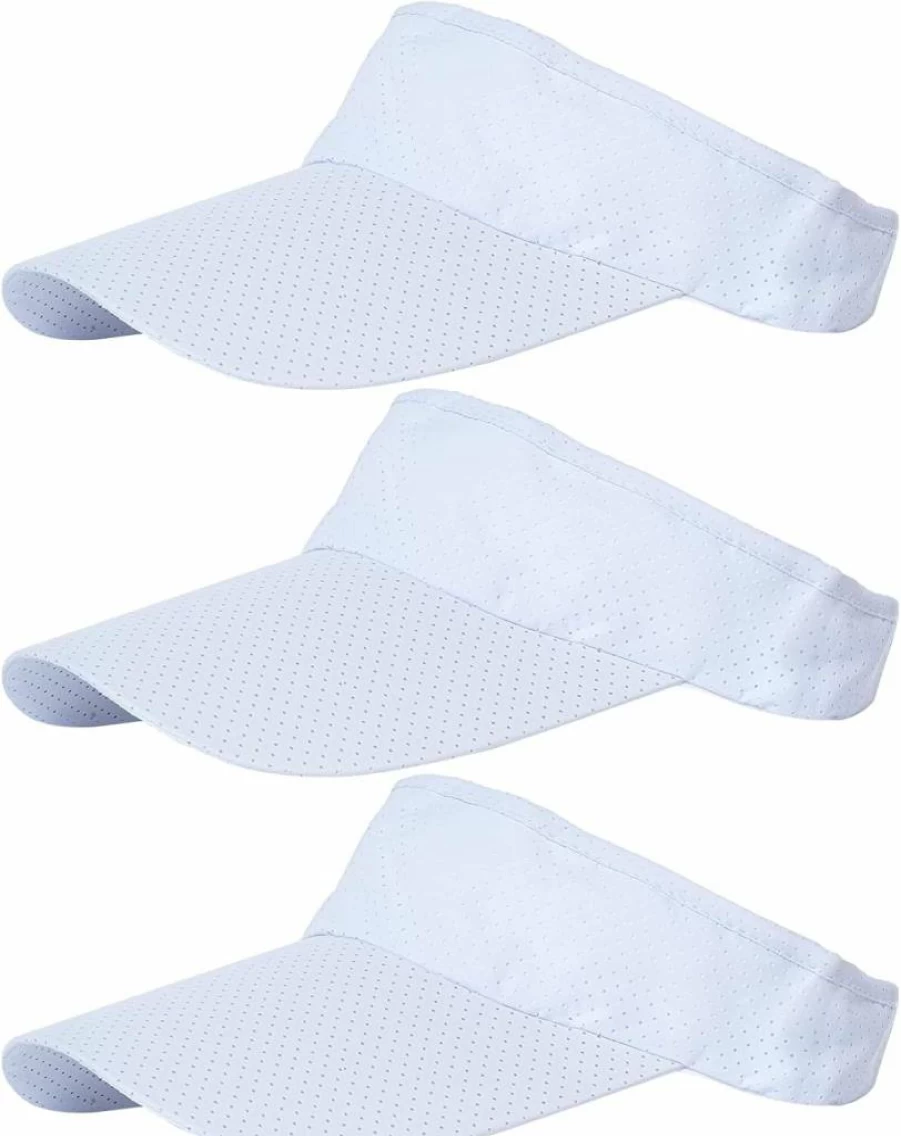 Choyaxo UV Protection Sun Visor Hat - 3 Pack Breathable Summer Golf & Beach Cap for Men & Women
