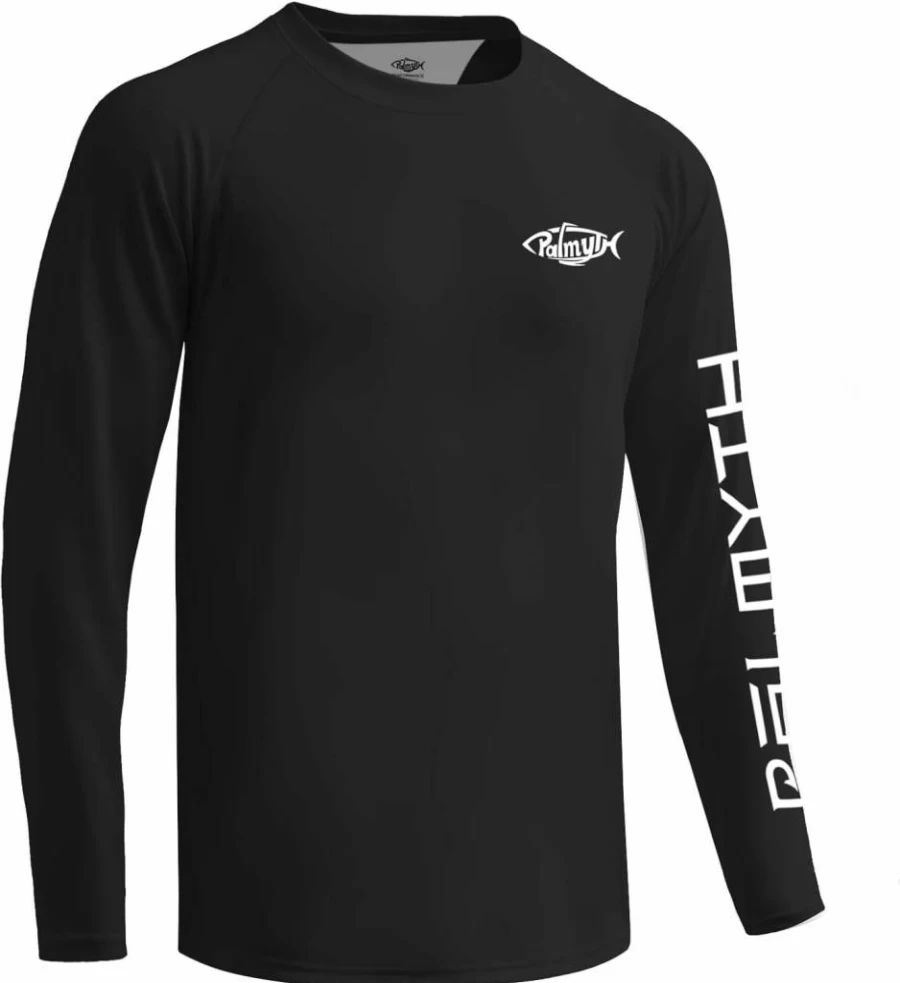 Palmyth Men's UPF 50+ Long Sleeve Fishing Shirt - Sun Protection UV Performance Tee for Outdoor Activities