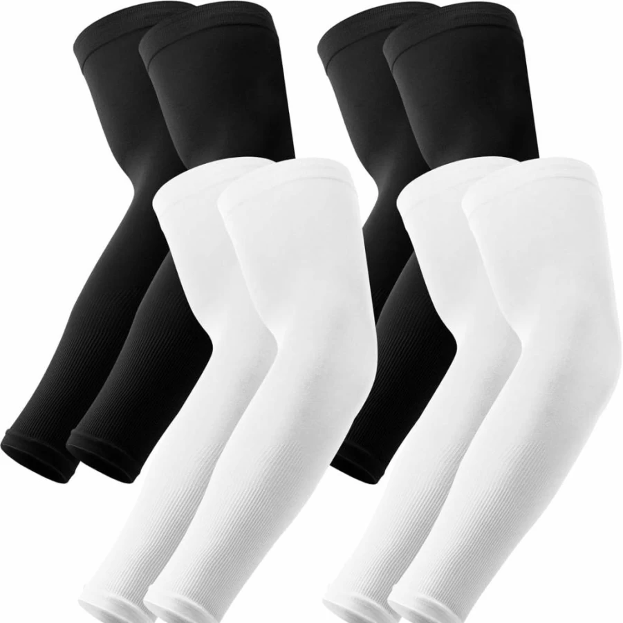 Leuceiy UV Sun Protection Arm Sleeves for Men & Women - Cooling Sports Sleeves for Golf, Football, Volleyball & Outdoor Activities