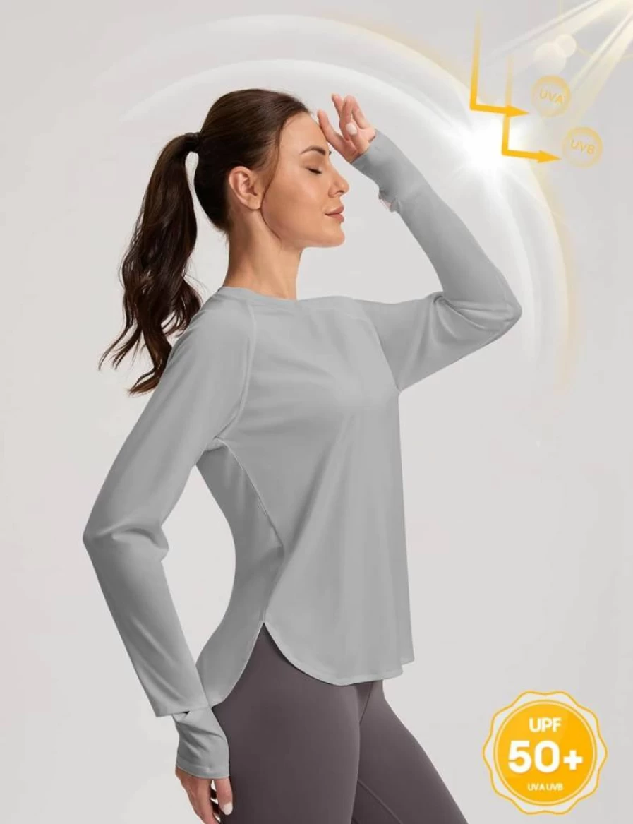 Seamaid Women's UPF 50+ Sun Protection Shirt Long Sleeve Quick Dry Lightweight UV Shirt for Outdoor Hiking & Beach