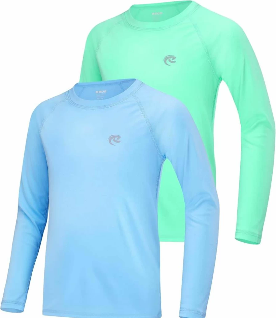 FISHEAL Boys UPF 50+ Fishing Shirt - Youth Camo UV Sun Protection Hoodie with Mesh Vents & Pocket for Swim and Outdoor Activities