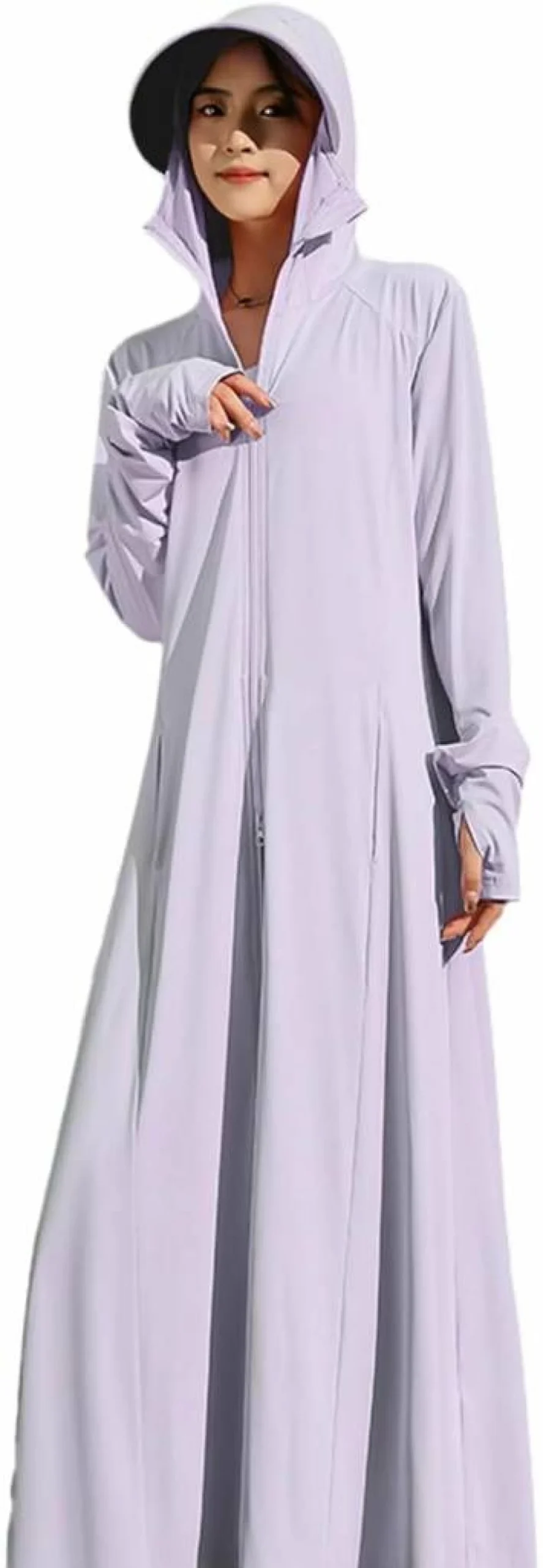 AIWUFLY Women's UPF 50+ Sun Protective Maxi Dress - Lightweight Beach Cover Up Tunic for Summer Swimwear