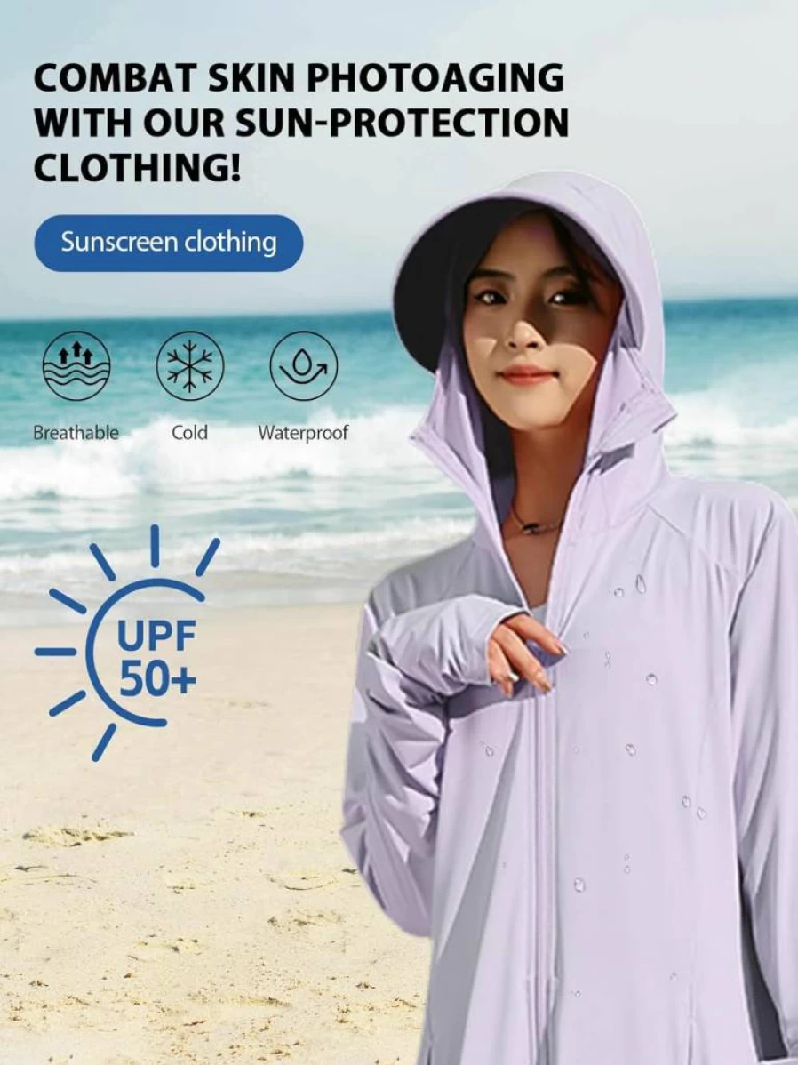 AIWUFLY Women's UPF 50+ Sun Protective Maxi Dress - Lightweight Beach Cover Up Tunic for Summer Swimwear