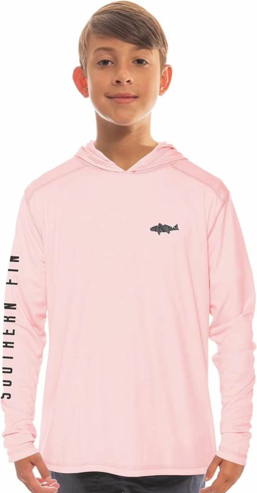 Southern Fin Apparel Kids Fishing Hoodie - UPF 50+ Sun Protection Long Sleeve Shirt for Boys & Girls