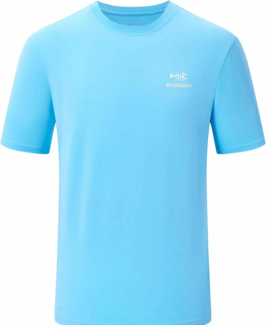 BASSDASH Men's UPF 50+ Sun Protection Shirt - Cooling Quick-Dry Fishing & Hiking T-Shirt with UV Defense