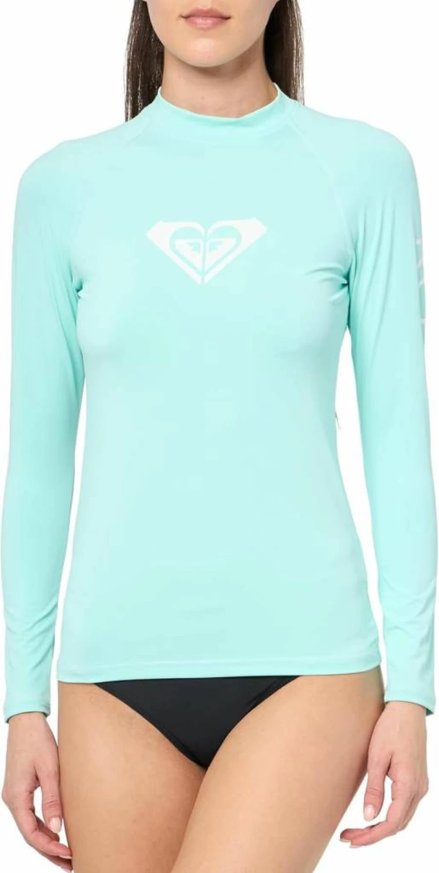 Roxy Women's UPF 50+ Quick-Dry Rashguard - Compression Surf Swim Shirt for Yoga, Hiking, Volleyball & Workout