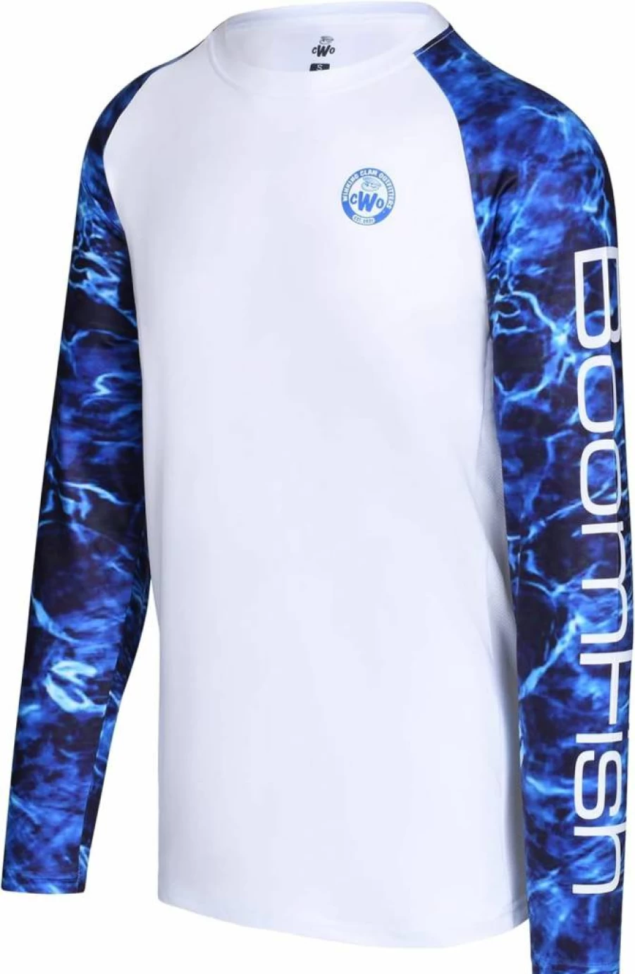 Winking Clam Outfitters Men's Clamoflage Camo Long Sleeve Fishing Shirt - UPF 50 Sun Protection, Moisture-Wicking, Breathable, Black