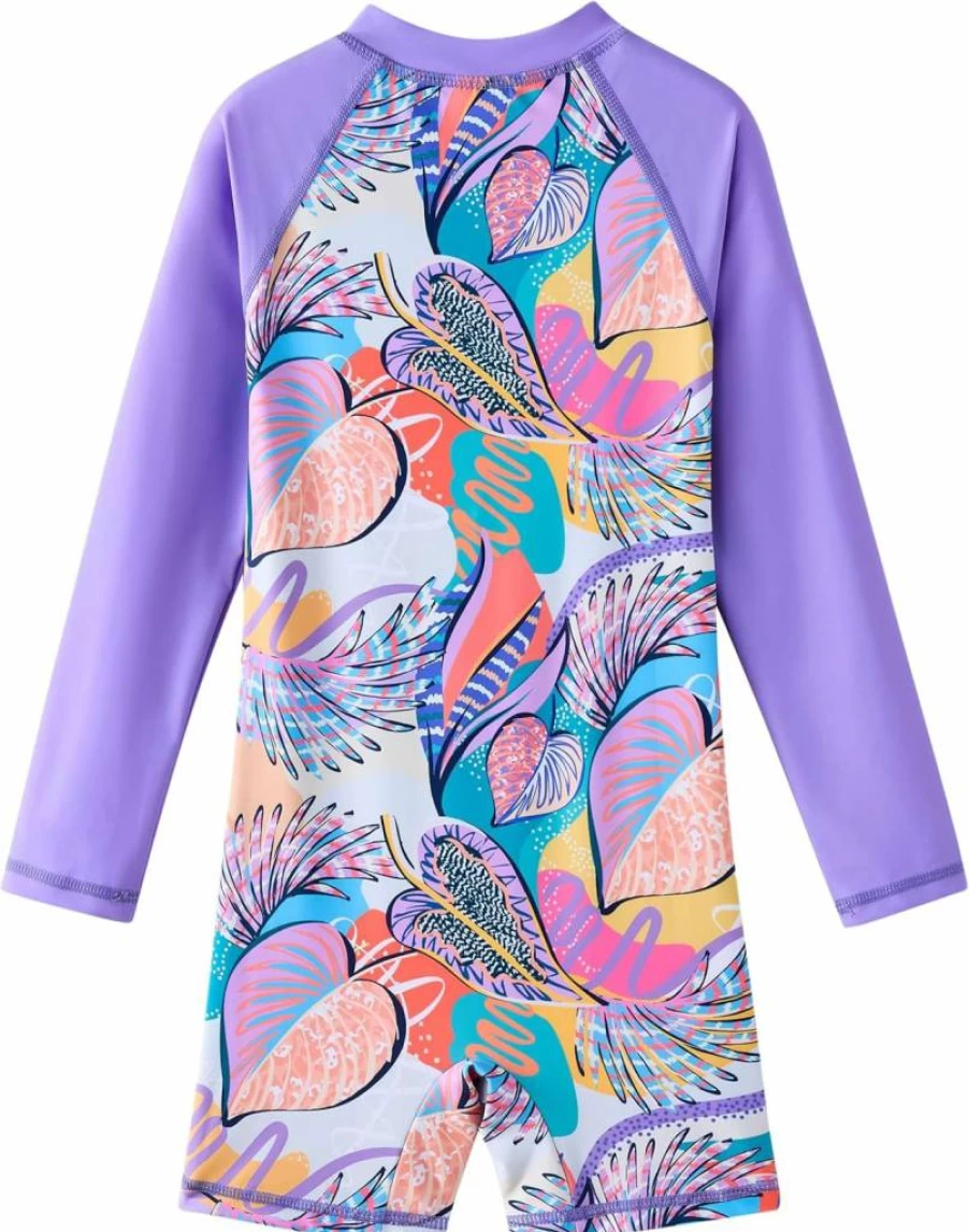 LIBREDGE Girls Long Sleeve Rash Guard Swimsuits UPF 50+ Sun Protection Zipper Bathing Suits for Swimming Beach Surf