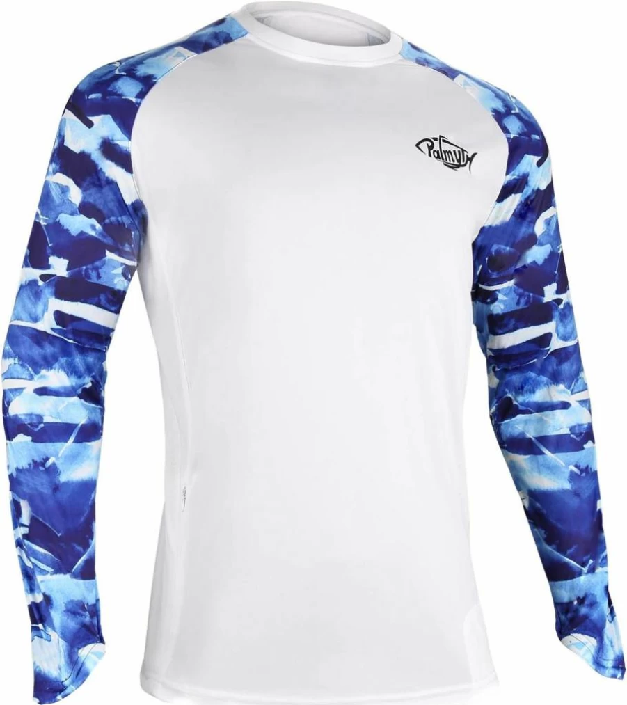 Palmyth Men's UPF 50+ Sun Protection Long Sleeve Fishing Shirt with Pocket - Moisture Wicking Quick Dry Performance T-Shirt