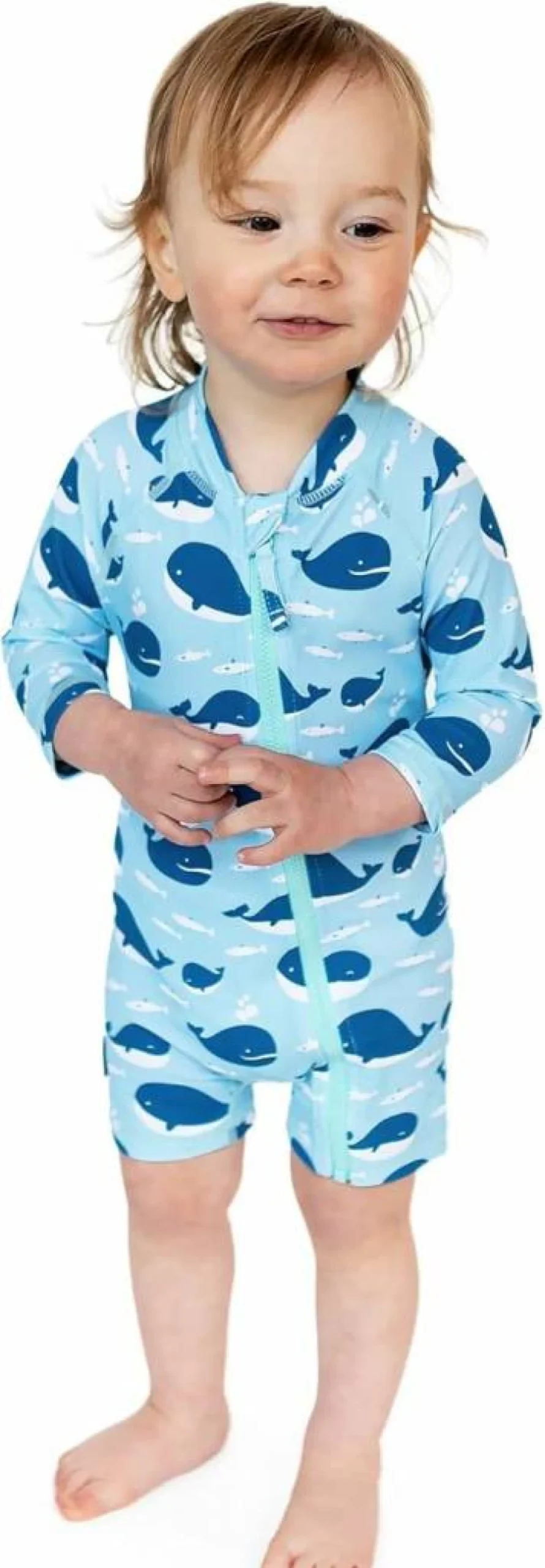 JAN & JUL Baby & Toddler UV Protection Long Sleeve Jumpsuit Rash Guard - UPF 50+ Sun Safe One-Piece Swimwear