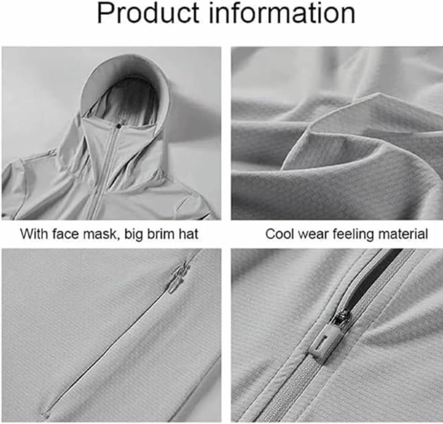 ZZZIQUN UV Protection Ice Silk Sun Shirt - Lightweight Sunscreen Clothing for Men & Women, Long Sleeve Cooling Sunwear UPF 50+