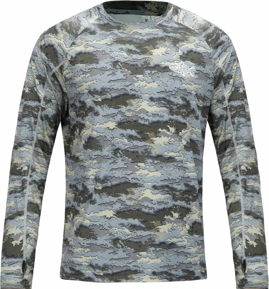 Riverruns Men's UPF 50+ Sun Protection Long Sleeve Shirt - Quick Dry Fishing, Swimming, Hiking & Rash Guard Active Shirt