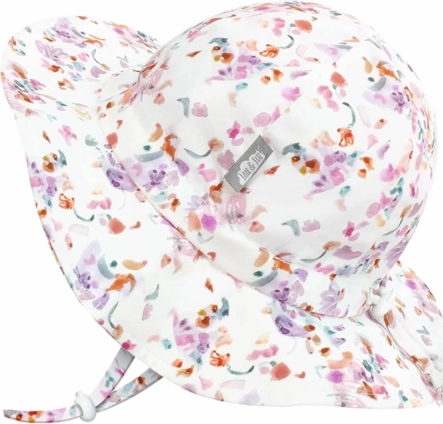 JAN & JUL UPF 50+ Wide Brim Cotton Sun Hat for Toddler Girls - Baby Sun Protection Summer Beach Hat