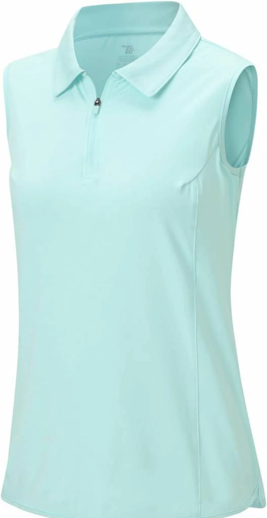 BGOWATU Women's 1/4 Zip Sleeveless Polo Shirt - UV Protection, Quick Dry, Collared Tennis & Golf Tank Top