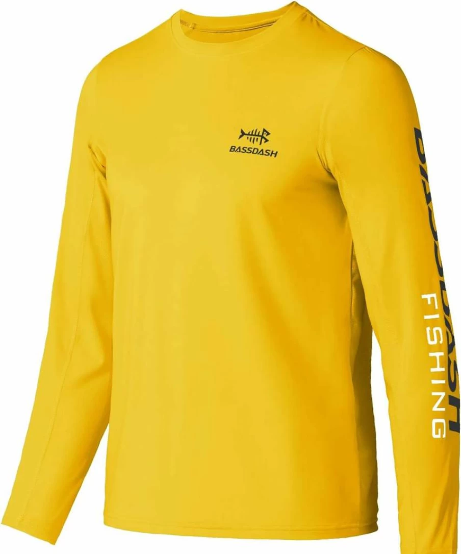 BASSDASH UPF 50+ Sun Protection Fishing Shirt for Kids - Long Sleeve Moisture Wicking Performance Tee for Boys & Girls