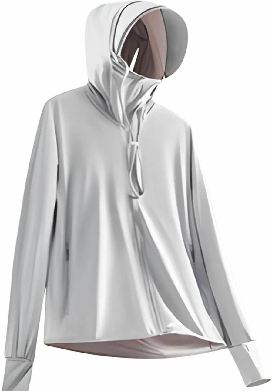 Women's Lightweight UPF 50+ Sun Protection Hoodie Jacket - Long Sleeve UV Protective Summer Shirt with Full Zip