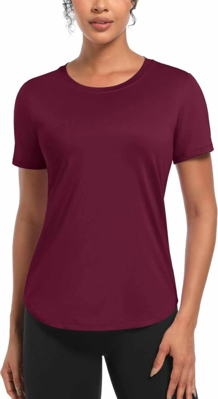 MAGCOMSEN Women's UPF 80+ Quick Dry Moisture Wicking Athletic T-Shirt - Lightweight Workout Top for Running & Outdoor Activities