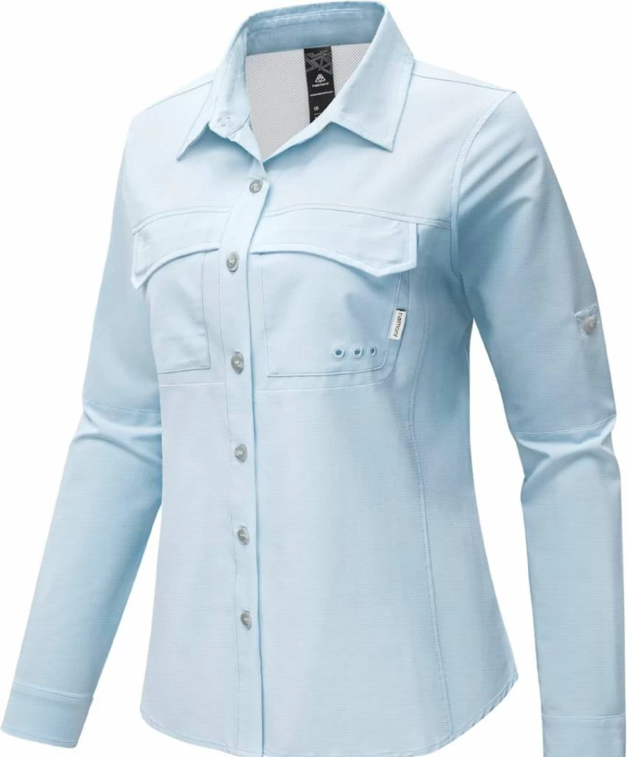 Haimont Women's UPF 50+ UV Protection Long Sleeve Shirt for Hiking, Fishing, Camping & Outdoor Activities