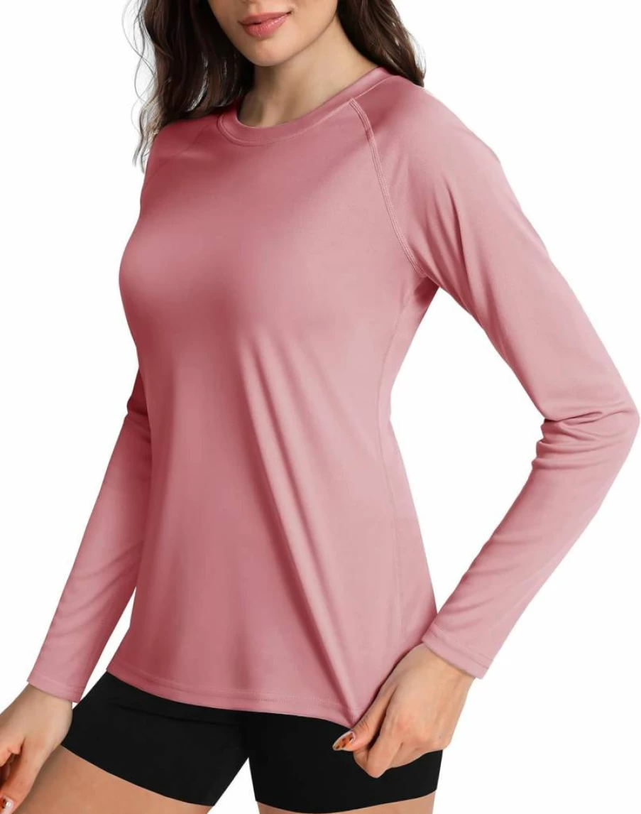 Boladeci Women's UPF 50+ Long Sleeve Rash Guard Swim Shirt - Quick Dry UV Protection Lightweight Workout Top for Swimming & Outdoor Activities