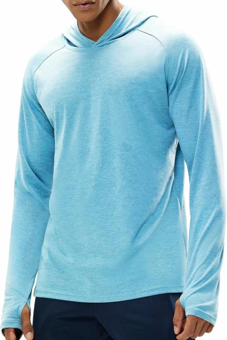 Haimont Men's UPF 50+ Sun Protection Hoodie - Lightweight Quick-Dry Long Sleeve Fishing Shirt with Thumbholes for Outdoor Athletics