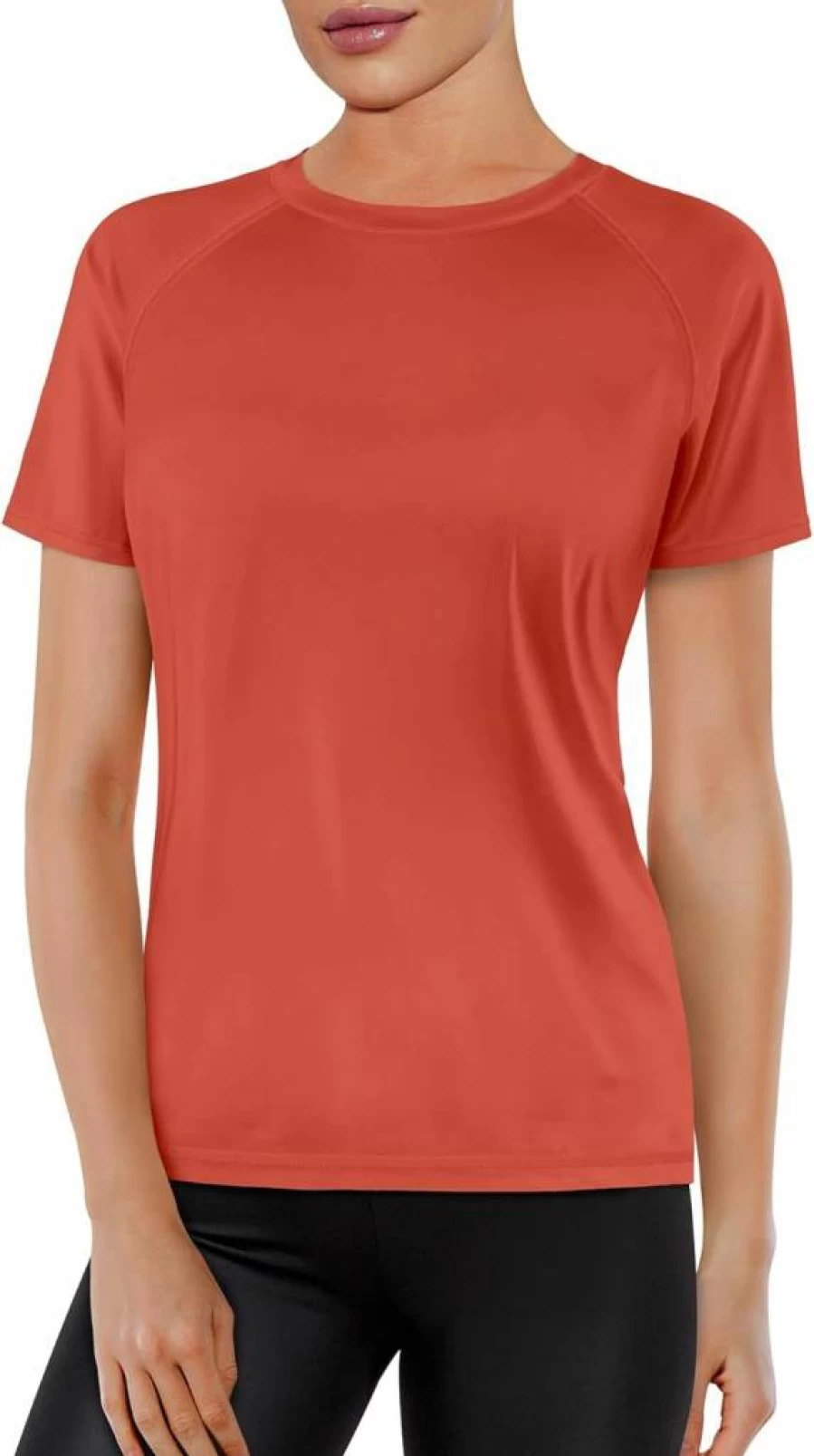 CHARMSHE Women's UPF 50+ UV Protection Rash Guard Swim Shirt - Lightweight Quick Dry Short Sleeve Sun Shirt for Swimming, Workout & Outdoor Activities