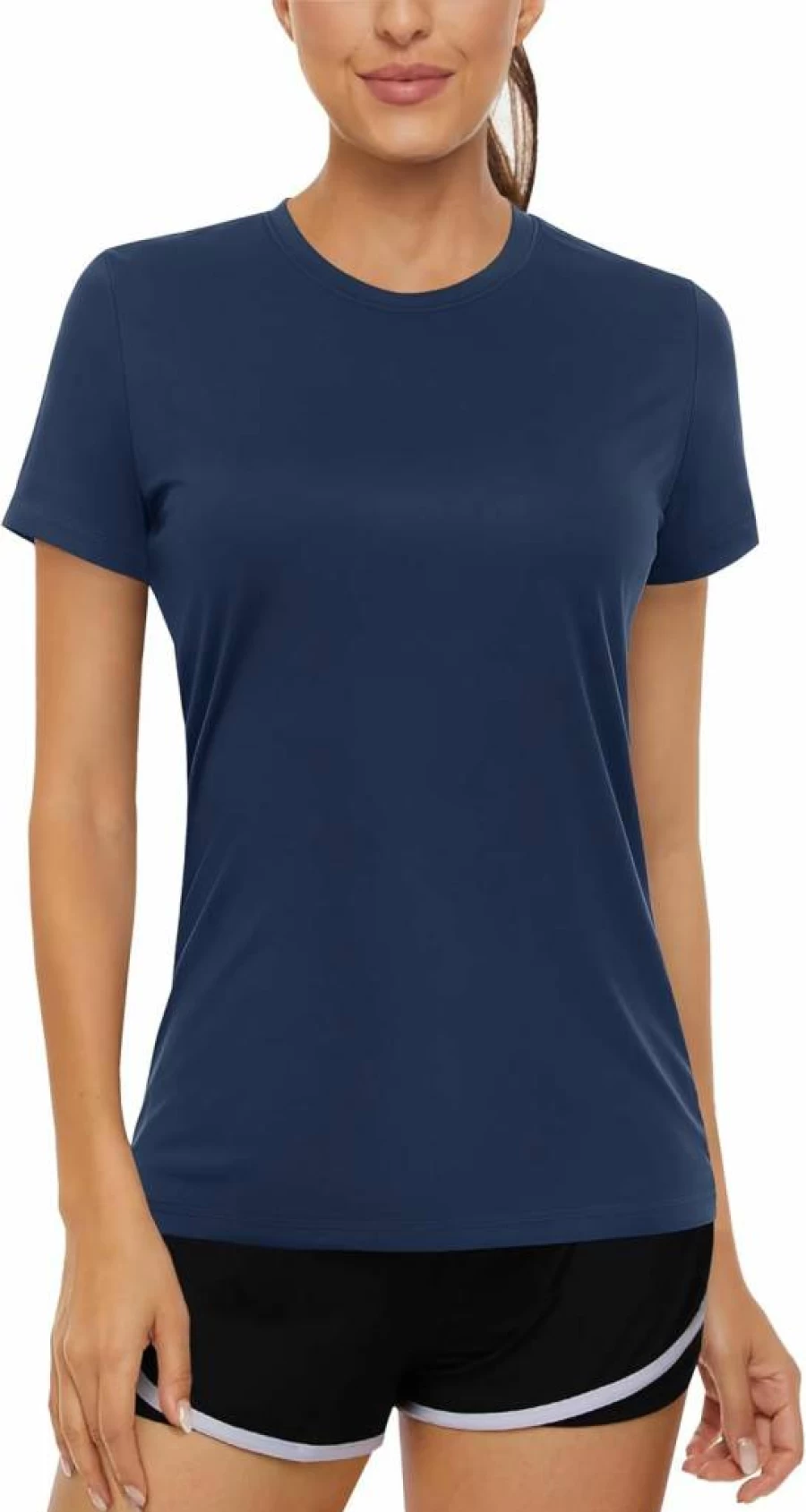 Cavva Women's UPF 50+ Sun Protection Quick Dry Athletic T-Shirt - Short Sleeve Workout Top & Rash Guard Tee