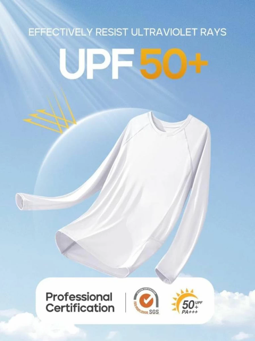 Heathyoga UPF 50+ Boys Sun Protection Swim Shirt - Long Sleeve UV Rash Guard with Hood