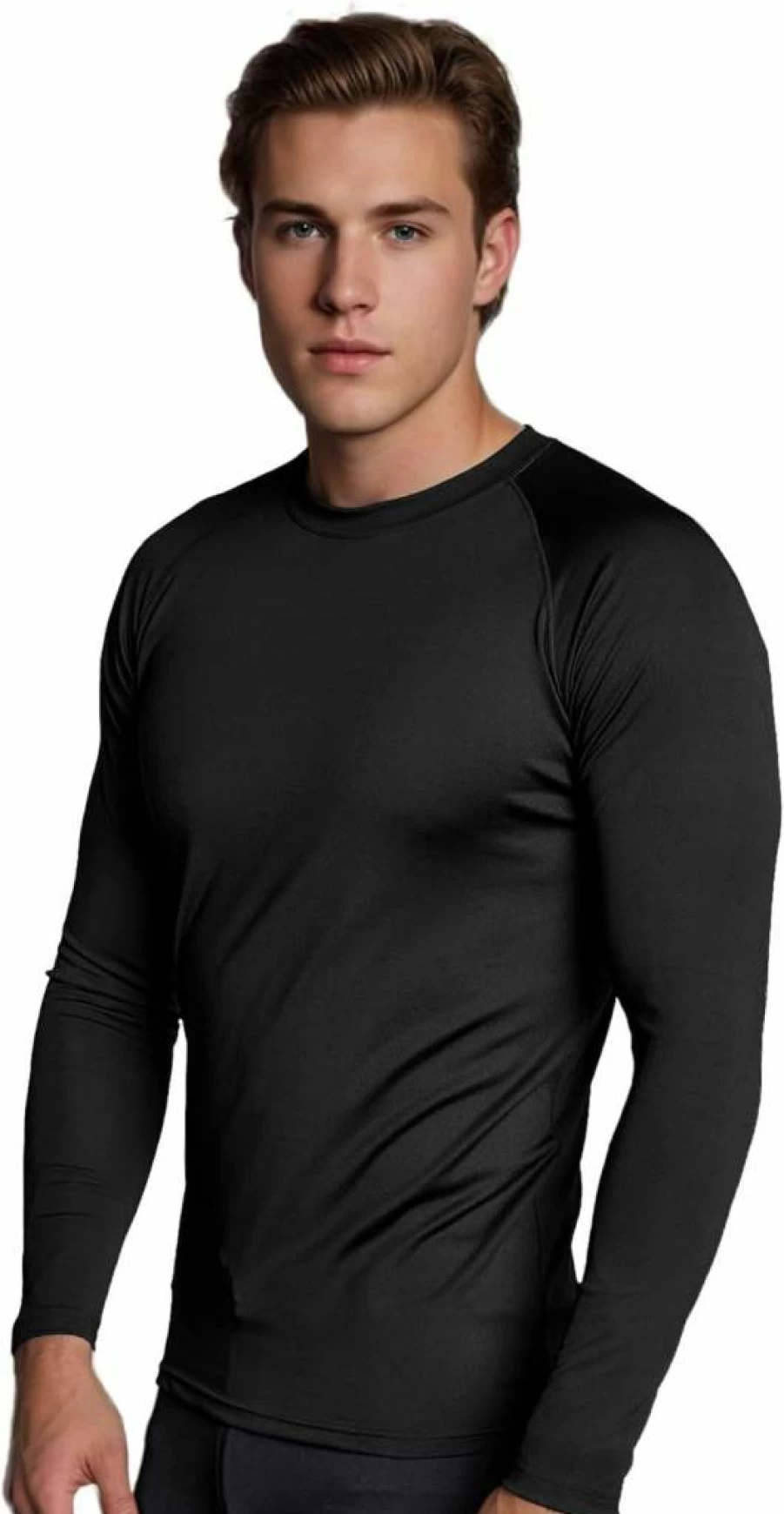 DMVOD Men's 3-5 Pack Long Sleeve UV Protection Shirts - Moisture Wicking Sun Tee for Casual, Fishing, Hiking & Swimming