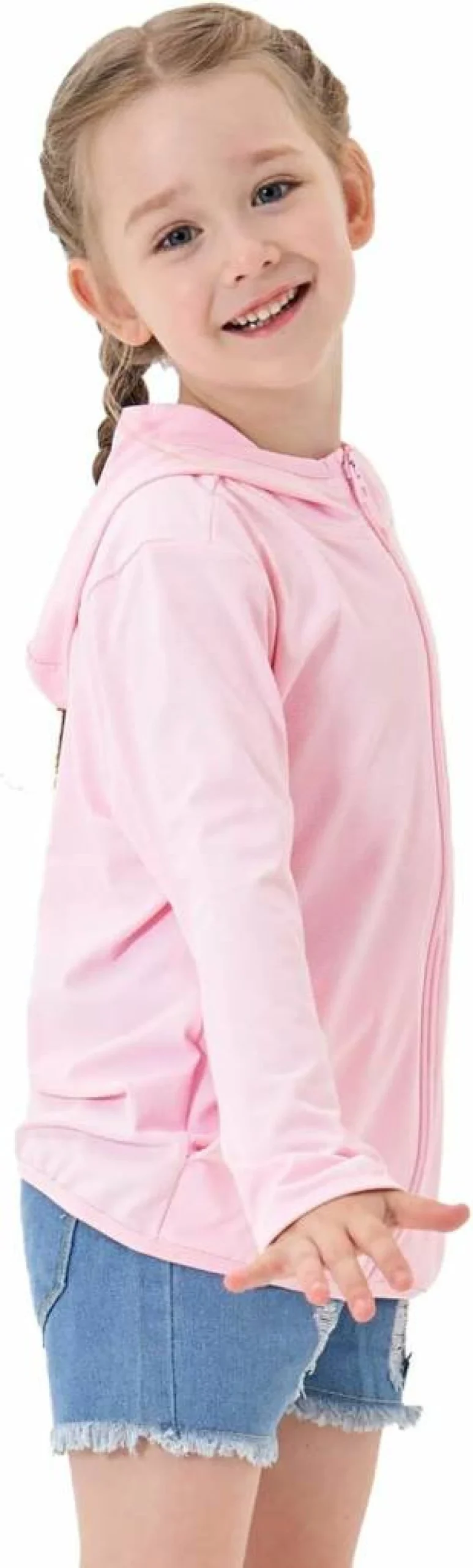 TAGIHOO Kids Sun Protection Jacket - Lightweight Hooded Windbreaker with Zipper Pockets for Boys & Girls Outdoor Activities