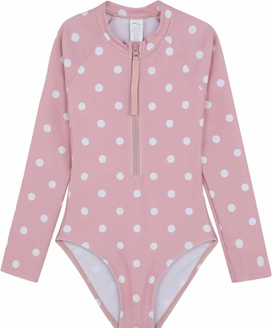 Gottex Kids UPF 50+ UV Protection Long Sleeve Zip Front One Piece Swimsuit - Chlorine Resistant Swimwear for Girls & Boys