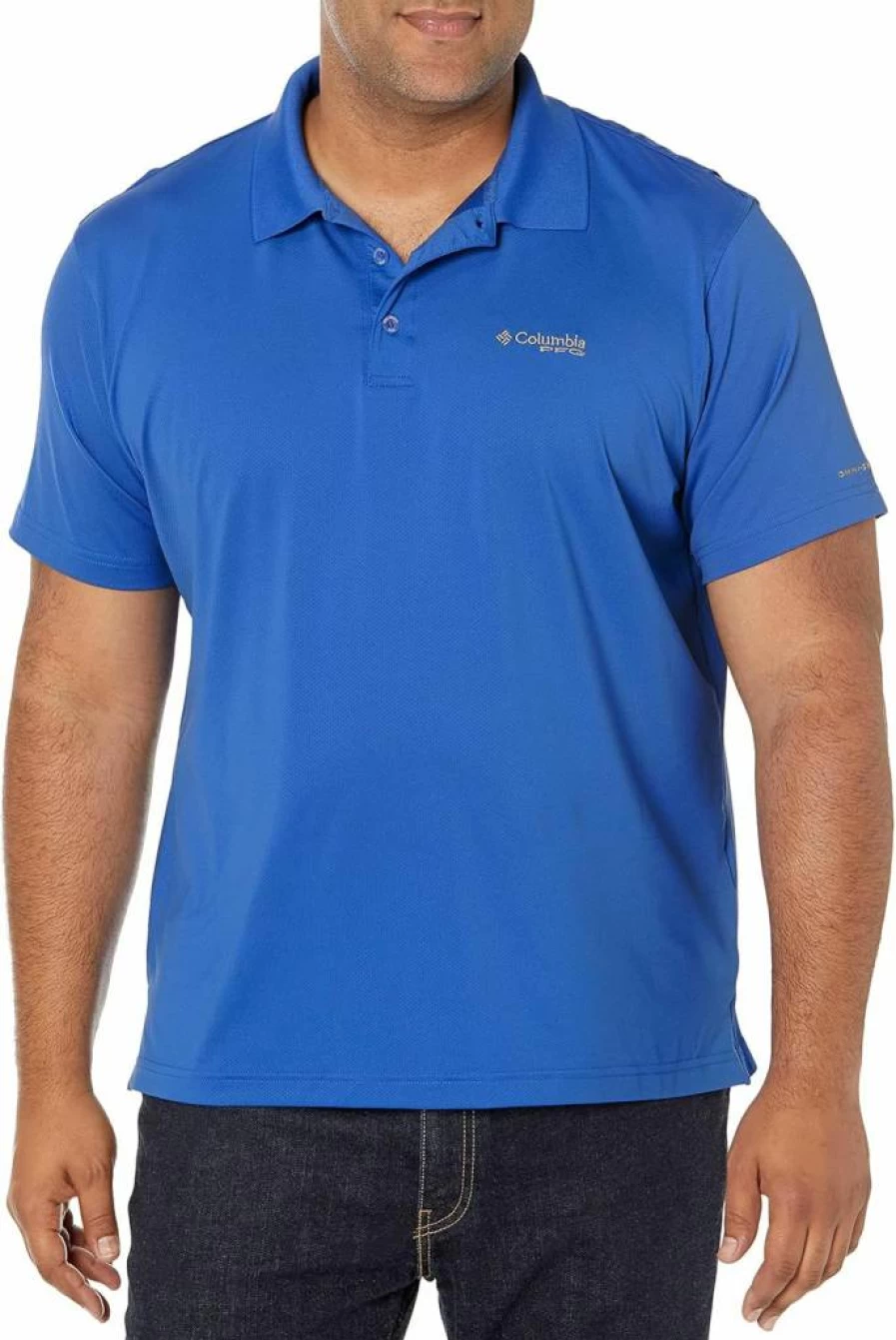 Columbia Men's Low Drag Performance Fishing Polo Shirt - Quick-Dry UV Protection Offshore Angler Top