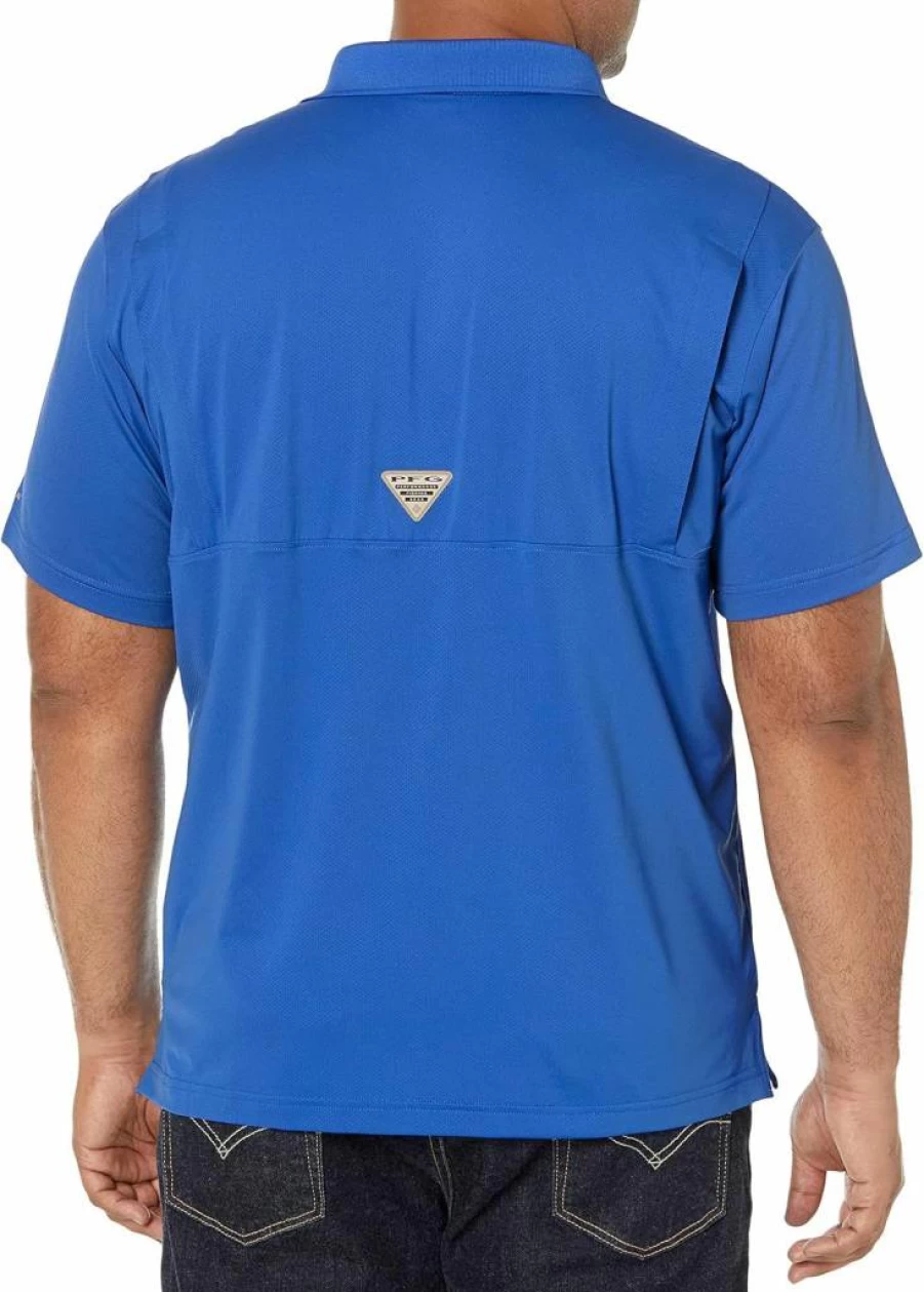 Columbia Men's Low Drag Performance Fishing Polo Shirt - Quick-Dry UV Protection Offshore Angler Top