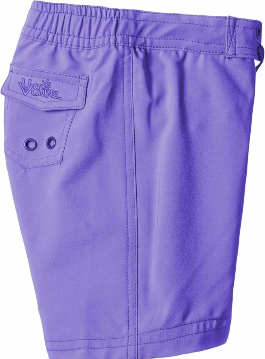 UV SKINZ Girls' UPF 50+ Sun Protection Swim Shorts – Lined Board Shorts for Girls