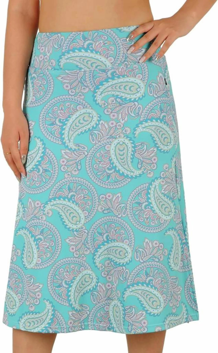 CZRLHYT Women's Athletic Skorts - Knee Length Running Skirt for Active Wear & Modest Midi Skirts