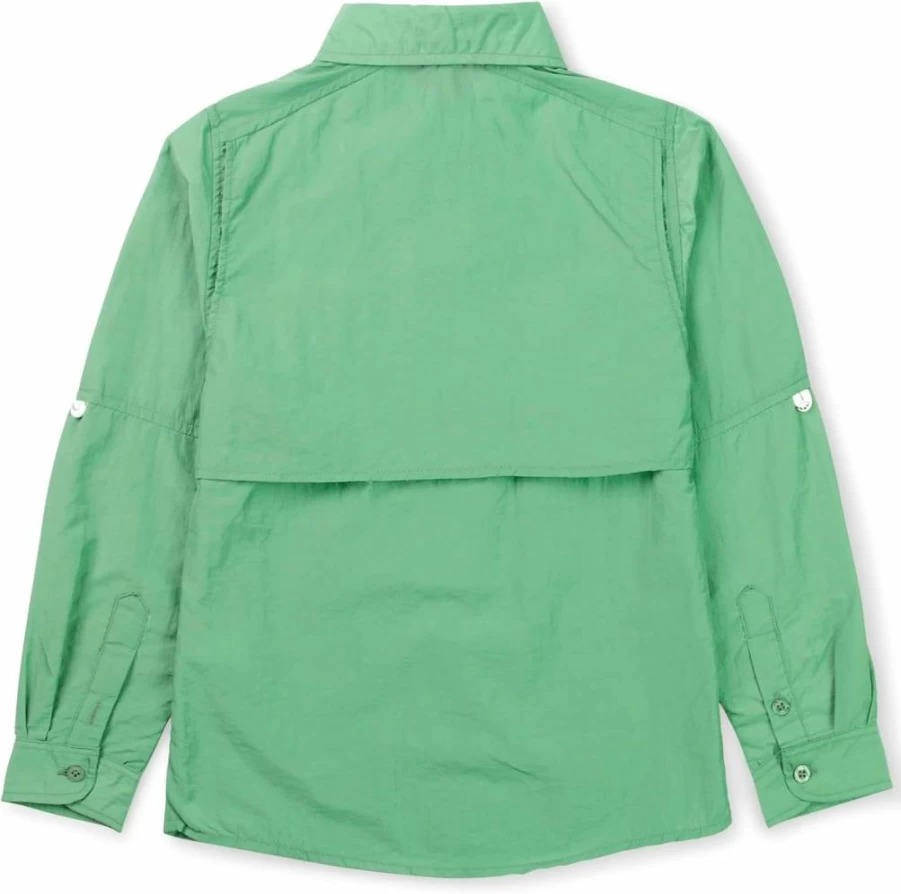OCHENTA Boys' Quick-Dry Long Sleeve Fishing Shirt with UV Sun Protection for Outdoor Activities
