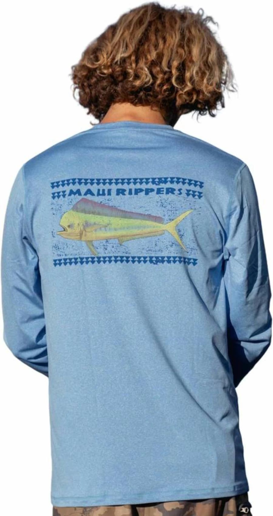 Maui Rippers Men's UPF 50+ Sun Protection Shirt – Long Sleeve UV Blocking Quick-Dry Performance Shirt