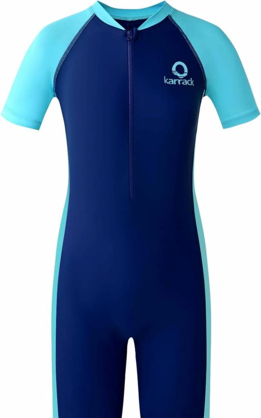 Karrack UPF 50+ Kids Rash Guard Swimsuits - Boys & Girls One-Piece Sun Protective Bathing Suits for Water Sports