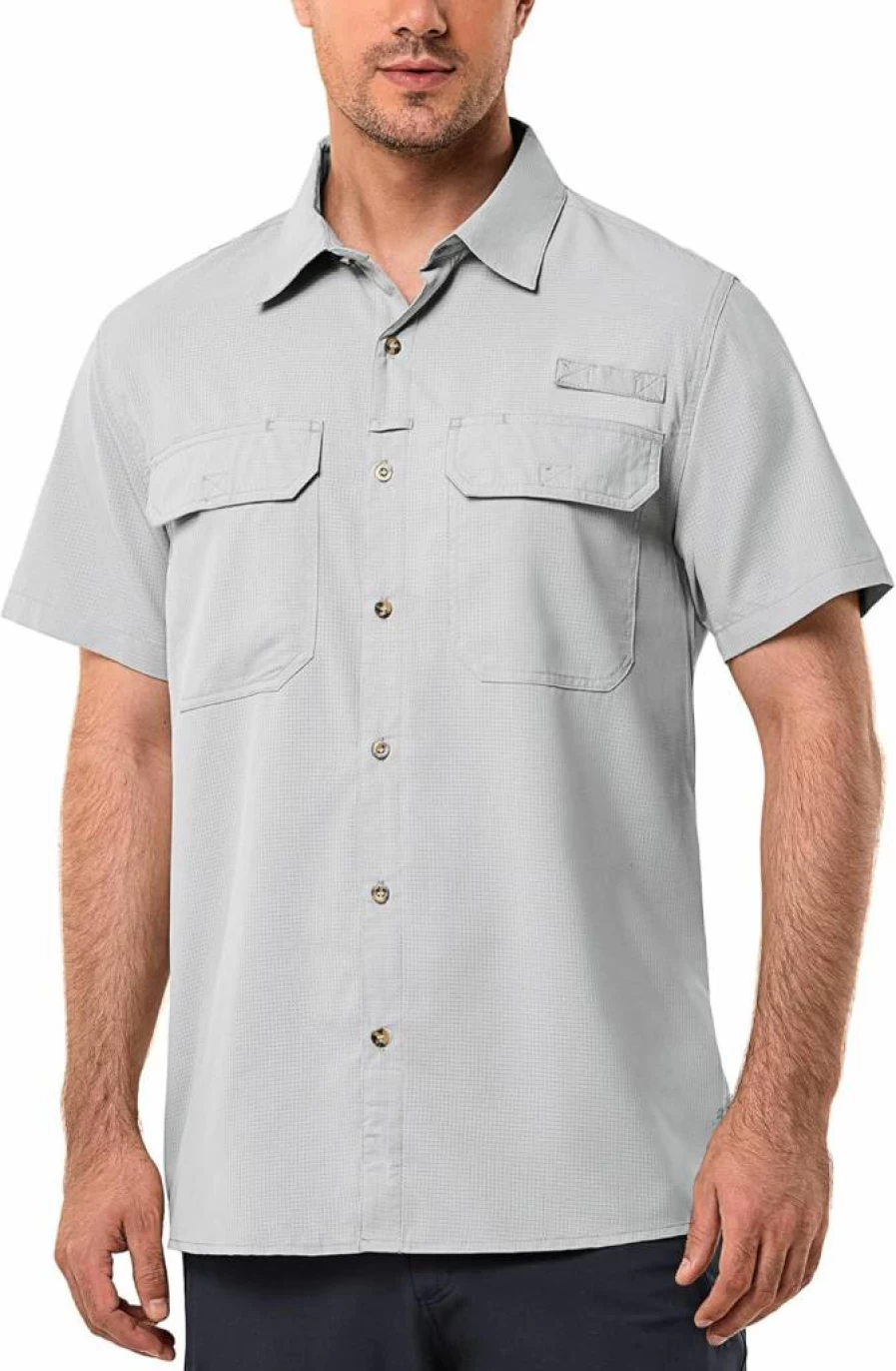 33 Men's UPF 50+ Sun Protection Shirt - Quick Dry Cooling Fishing & Hiking Shirt for Travel, Safari, Outdoor Activities